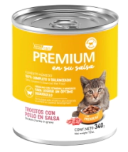 Alimento H�medo Vitalcan Premium Gato Cachorro Pollo en Salsa Lata x 340gr