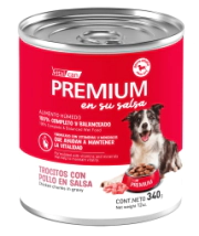 Alimento H�medo Vitalcan Premium Perro Adulto Pollo en Salsa Lata x 340gr