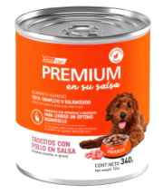 Alimento H�medo Vitalcan Premium Perro Cachorro Pollo en Salsa Lata x 340gr