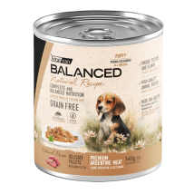 Alimento H&uacute;medo Vitalcan Balanced Souffl&eacute; Perro Cachorro Sabor Carne Lata x 340gr