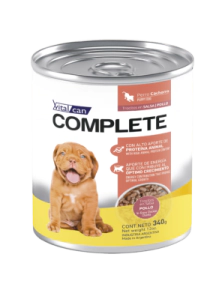 Alimento H&uacute;medo Vitalcan Complete Perro Cachorro Trocitos de Pollo en Salsa Lata x 340gr.