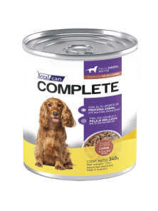 Alimento H&uacute;medo Vitalcan Complete Perro Adulto Trocitos de Carne en Salsa Lata x 340gr.