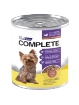 Alimento H�medo Vitalcan Complete Perro Adulto Raza Peque�a Trocitos de Carne en Salsa Lata x 340gr.