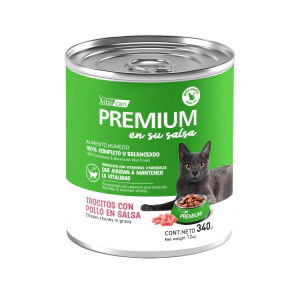 Alimento H&uacute;medo Vitalcan Complete Gato Adulto Trocitos de Pollo en Salsa Lata x 340gr.