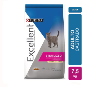 Alimento Purina Excellent Gato Adulto Sterilized x 7,5kg