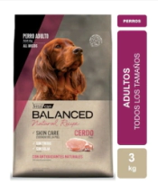 Alimento VitalCan Balanced Natural Recipe Perro Adulto con Cerdo x 3kg + Balanced Souffl� Perro Adulto Sabor Carne Lata x 85gr DE REGALO