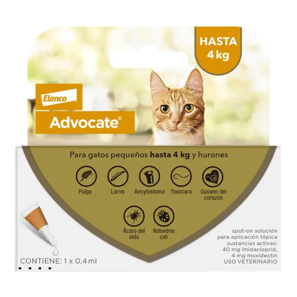 Pipeta Advocate Gato hasta 4kg -FARMACIA-