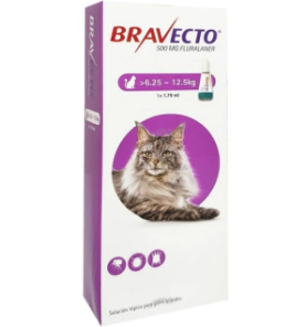 BRAVECTO SPOT ON 3 MESES Gato de 6.25kg a 12.5kg -FARMACIA-