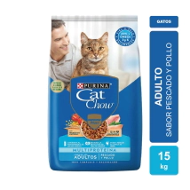 Alimento Purina Cat Chow Gato Adulto sabor Pollo y Pescado x 15kg
