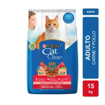 Alimento Purina Gato Adulto Chow sabor Carne y Pollo x 15kg