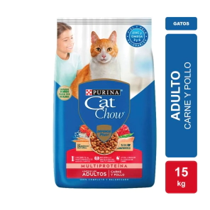 Alimento Purina Gato Adulto Chow sabor Carne y Pollo x 15kg