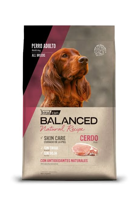 Alimento VitalCan Balanced Natural Recipe Perro Adulto con Cerdo x 15kg