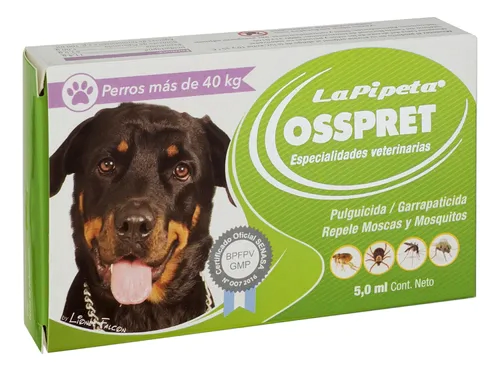 Pipeta LAPIPETA OSSPRET Perro de 40 a 60 kg -FARMACIA-      