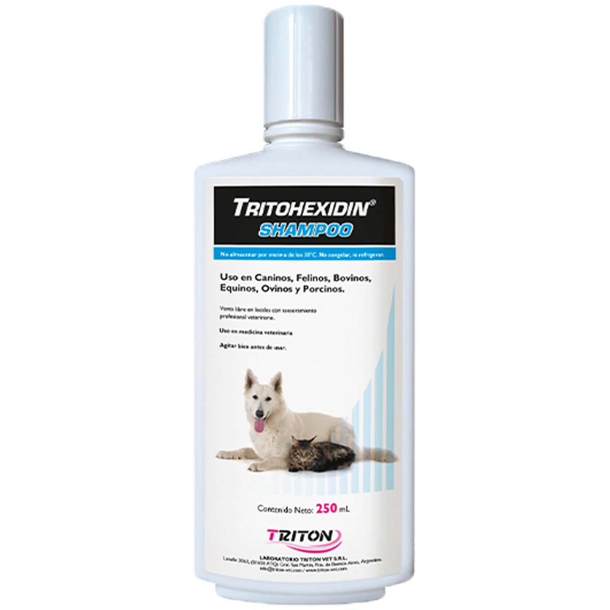 Tritohexidin Shampoo x 250ml. Perros y Gatos -FARMACIA-
