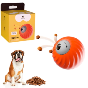 Pelota Beepaw Roll-E Interactiva + Dispensadora 7,2cm Naranja