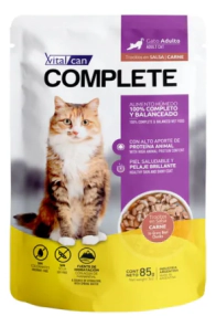 Pouch Complete Troc.E/S Carne Gato Adulto x85g      