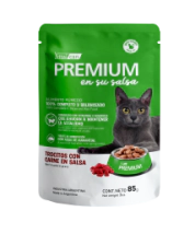 Alimento H&uacute;medo Premium Carne en Salsa Gato Adulto Pouch x 85gr