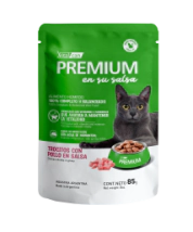 Alimento H&uacute;medo Premium Pollo en Salsa Gato Adulto Pouch x 85gr