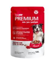 Alimento H&uacute;medo Premium Carne en Salsa Perro Adulto Pouch x 100gr
