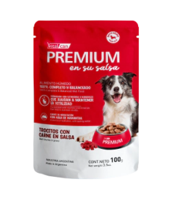 Alimento H&uacute;medo Premium Carne en Salsa Perro Adulto Pouch x 100gr