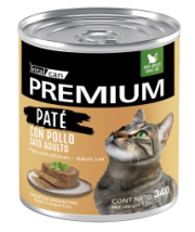 Alimento H&uacute;medo Vitalcan Premium Pate C/Pollo Gato Adulto lata x 340gr     