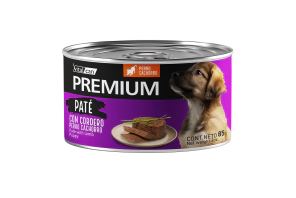 Alimento H&uacute;medo Vitalcan Premium Pate C/Cordero Perro Cachorro lata x 85gr     