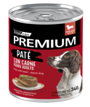 Alimento H�medo Vitalcan Premium Pate C/Carne Perro Adulto lata x 340gr      