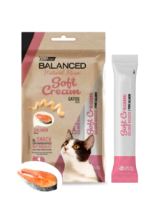 Snack Balanced Natural Recipe Soft Cream Gato sabor Salm&oacute;n x 56gr
