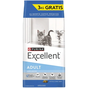 Alimento Purina Excellent Gato Adulto x 15kg + 3kg BONUS BAG