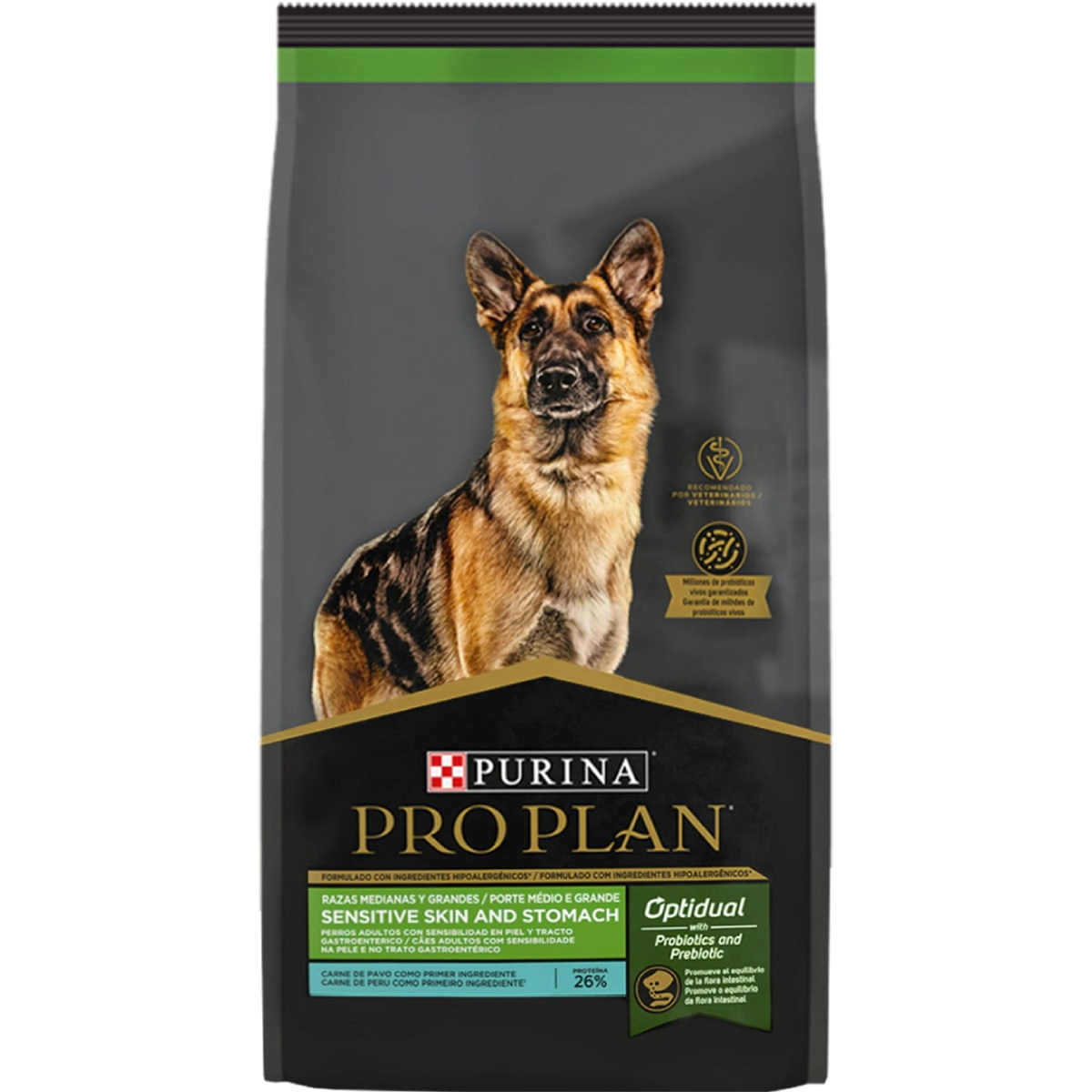 Alimento Purina Pro Plan Perro Adulto Sensitive Stomach Raza Mediana y Grande x 12kg