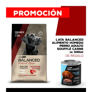 Alimento VitalCan Balanced Natural Recipe Perro Adulto Carne Argentina x 15kg + Balanced Souffl� Perro Adulto Sabor Pollo Lata x 340gr DE REGALO
