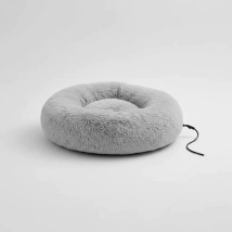 Cama Dona Beepaw con Terciopelo y USB Calefaccionada para Perro Talle M de 70 x 70 cm. COLOR GRIS OSCURO