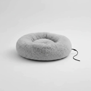 Cama Dona Beepaw con Terciopelo y USB Calefaccionada para Perro Talle M de 70 x 70 cm. COLOR GRIS OSCURO