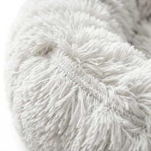 Cama Dona Beepaw con Terciopelo Largo para Perro Talle S de 50cm. x 50cm COLOR GRIS CLARO