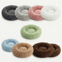 Cama Dona Beepaw con Terciopelo Largo para Perro Talle XL de 100cm. COLOR GRIS CAF&Eacute;