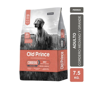 Alimento Old Prince Novel Perro Adulto Raza Mediana y Grande Cordero y Arroz x 7,5kg