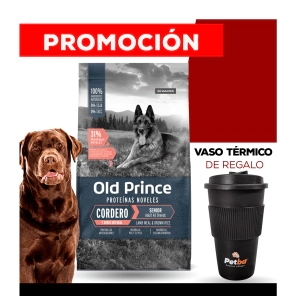 Alimento Old Prince Novel Perro Senior Cordero y Arroz x 3kg + VASO T�RMICO PETBA DE REGALO