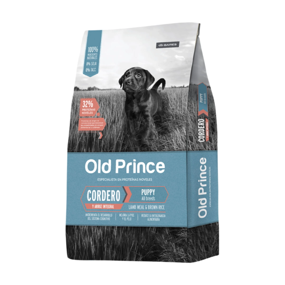 Alimento Baires Old Prince Novel Perro Cachorro Cordero y Arroz x 15kg