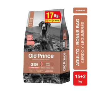 Alimento Baires Prince Novel Perro Adulto Sabor Cerdo y Legumbres Bonus Bag x 15kg + 2kg