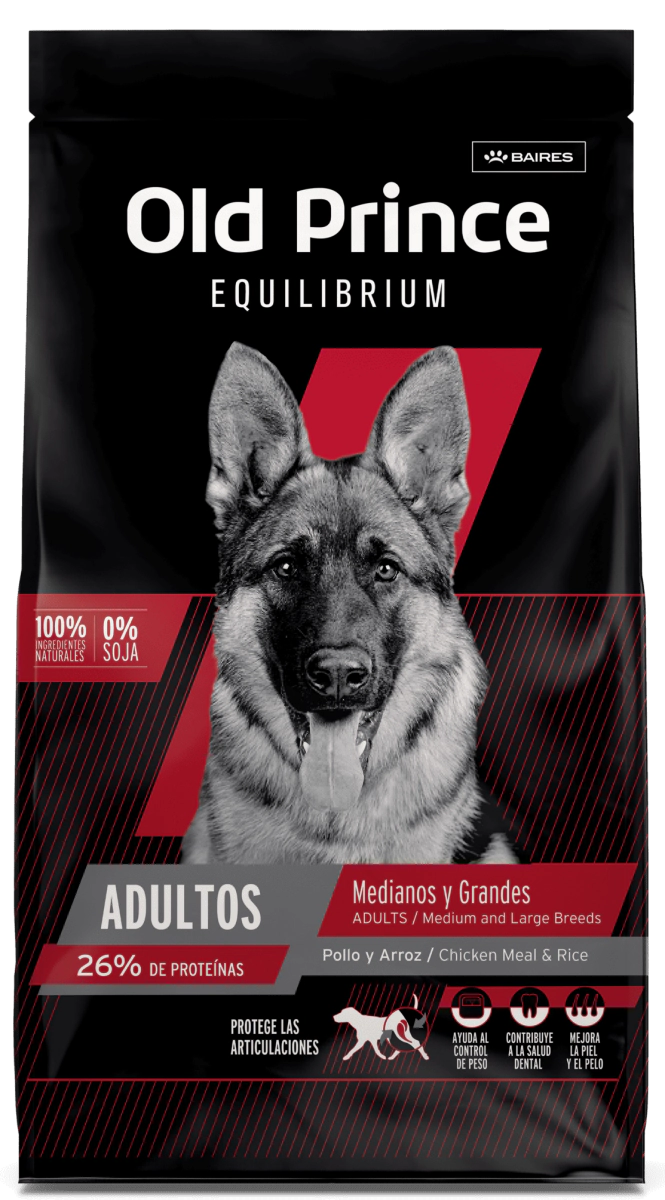 Alimento Old Prince Equilibrium Perro Adulto Raza Mediana y Grande x 20kg