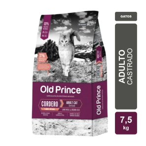 Alimento Old Prince Novel Gato Adulto Esterilizado Cordero y Arroz x 7,5kg