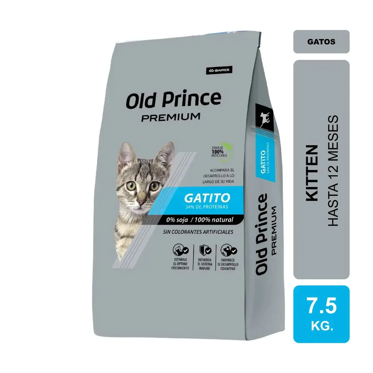 Alimento Old Prince Premium Gato Cachorro  x 7,5kg