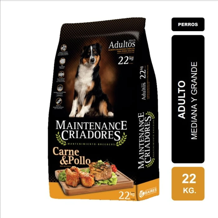 Alimento Maintenance Criadores Perro Adulto Raza Mediana y Grande x 22kg