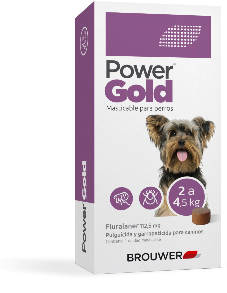 Comprimido Masticable POWER GOLD 3 MESES Perro de 2kg a 4.5kg -FARMACIA-