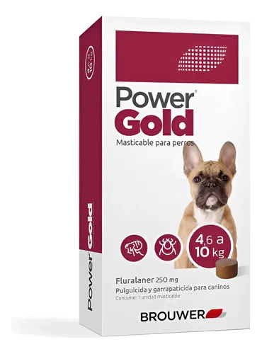 Comprimido Masticable POWER GOLD 3 MESES Perro de 4.6kg a 10kg -FARMACIA-