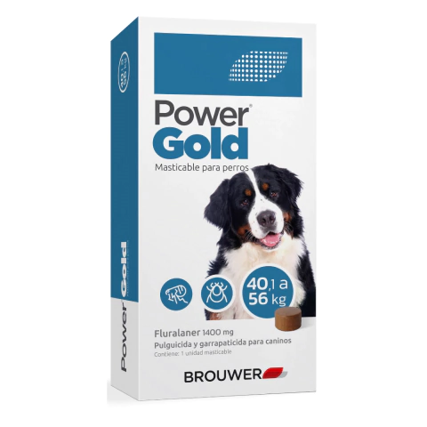 Comprimido Masticable POWER GOLD 3 MESES Perro de 40kg a 56kg -FARMACIA-