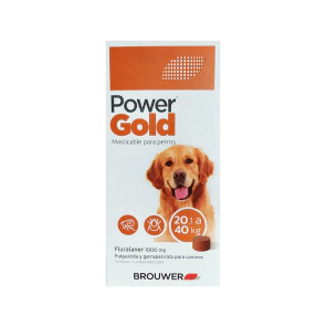 Comprimido Masticable POWER GOLD 3 MESES Perro de 20kg a 40kg -FARMACIA-