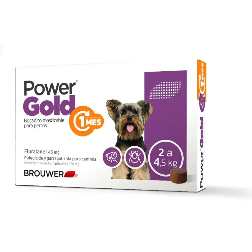 Power Gold Comprimido 1 MES Perro x 2kg a 4.5kg -Farmacia-