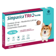 Comprimido SIMPARICA TRIO Perro de 10kg 20kg -FARMACIA-