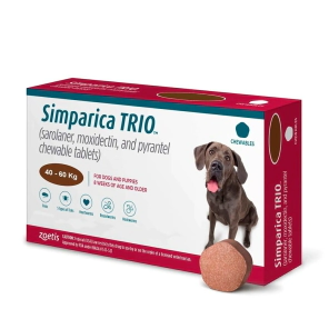Comprimido SIMPARICA TRIO Perro de 40kg 60kg -FARMACIA-